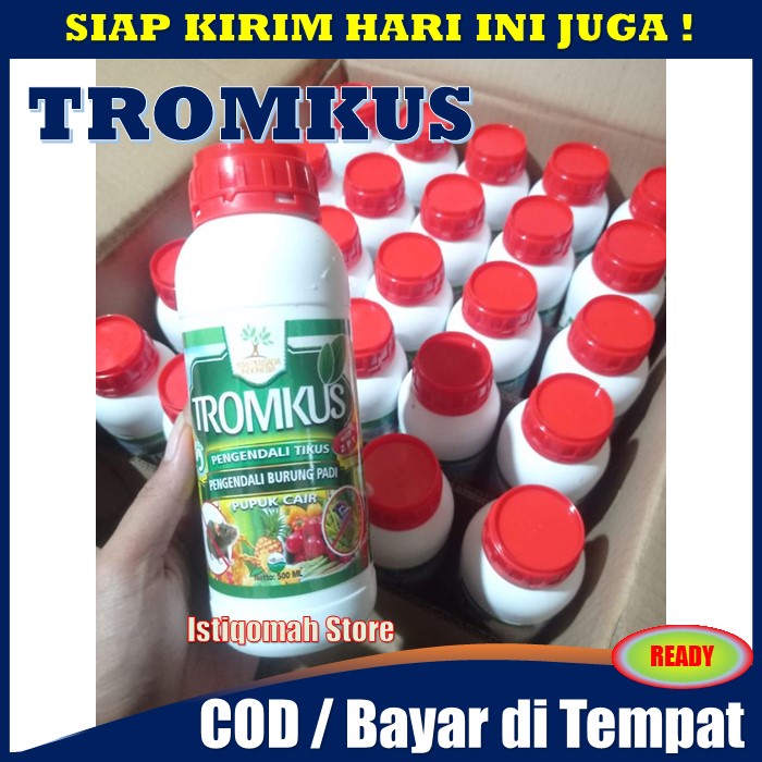 PROMO COD Pupuk Cair TROMKUS 500ml - Obat Pembasmi Hama Burung pada Padi - Obat Hama Burung Pipit - Obat Hama Burung Padi - Cara Mengatasi Hama Burung Di Sawah - Obat Padi Untuk Hama Burung - Obat Anti Burung Pipit AMPUH TERLARIS