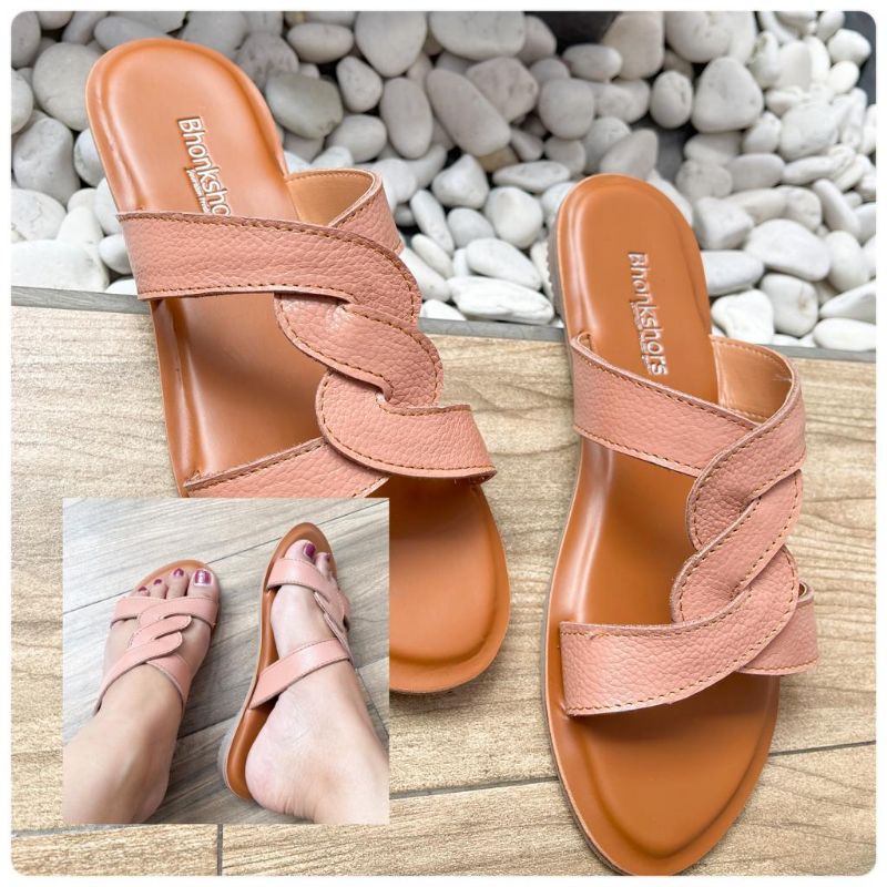 Sandal papirut garut merk bhonkshors/natha anjani sandal kulit garut sandal kulit wanita sol aquila 