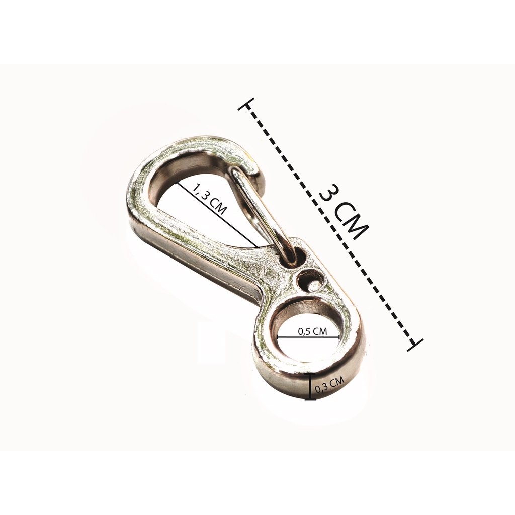 Gantungan Kunci Klip Kait Tas Backpack Carabiner Mini  Aluminium Alloy