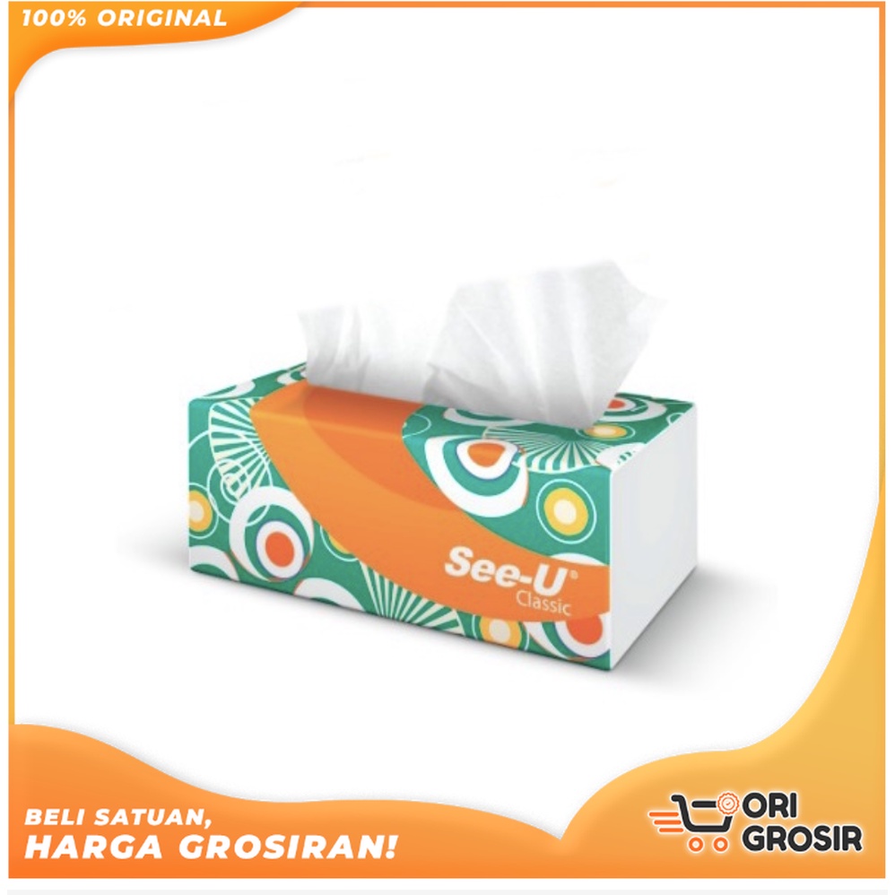 ORI Grosir See-u Facial Tissue Classic 250 Sheets - Tisu Wajah Serbaguna See U