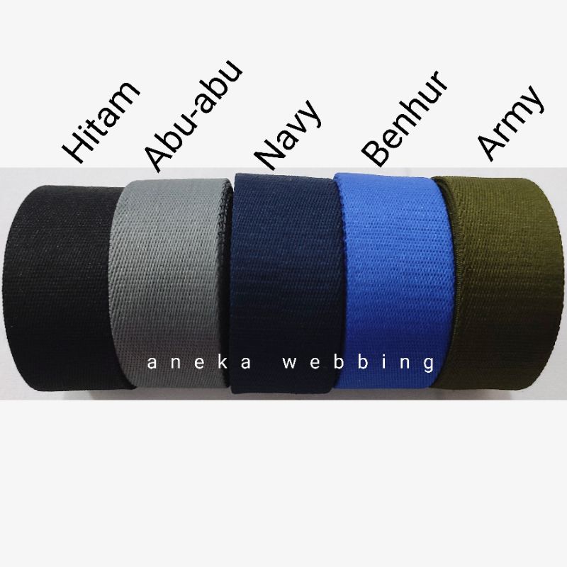 Webbing 3.0 cm polykatun polyester katun tebal heavy duty ketebalan 1.9mm (meteran)