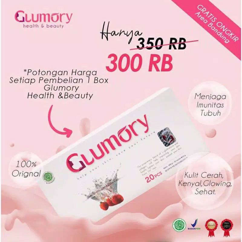 

GLUMORY HEALTH & BEAUTY MINUMAN KECANTIKAN MENCERAHKAN KULIT ALAMI