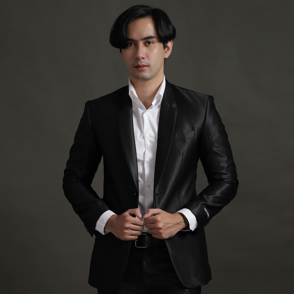 Setelan Jas Pengantin Pria Hitam - Jas Formal - HOTMA SERIES - GOLDY OUTFIT