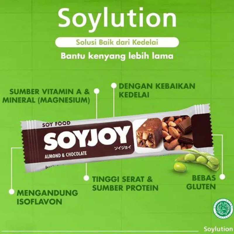 

SoyJoy Raisin Almond 1 box isi 12pcs + bisa di ecer satuan