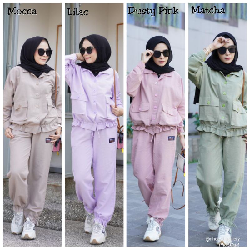 Set Kulot Jogger Joger Jacket Jaket by Gyl