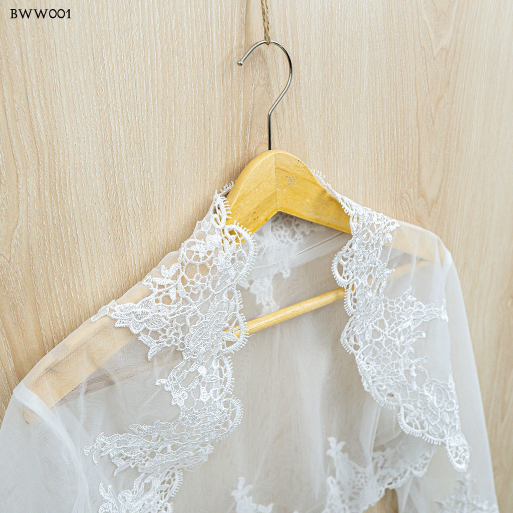 [PRODUK FAVORIT] BOLERO CARDIGAN WEDDING PESTA LENGAN PANJANG RENDA WANITA BWW001