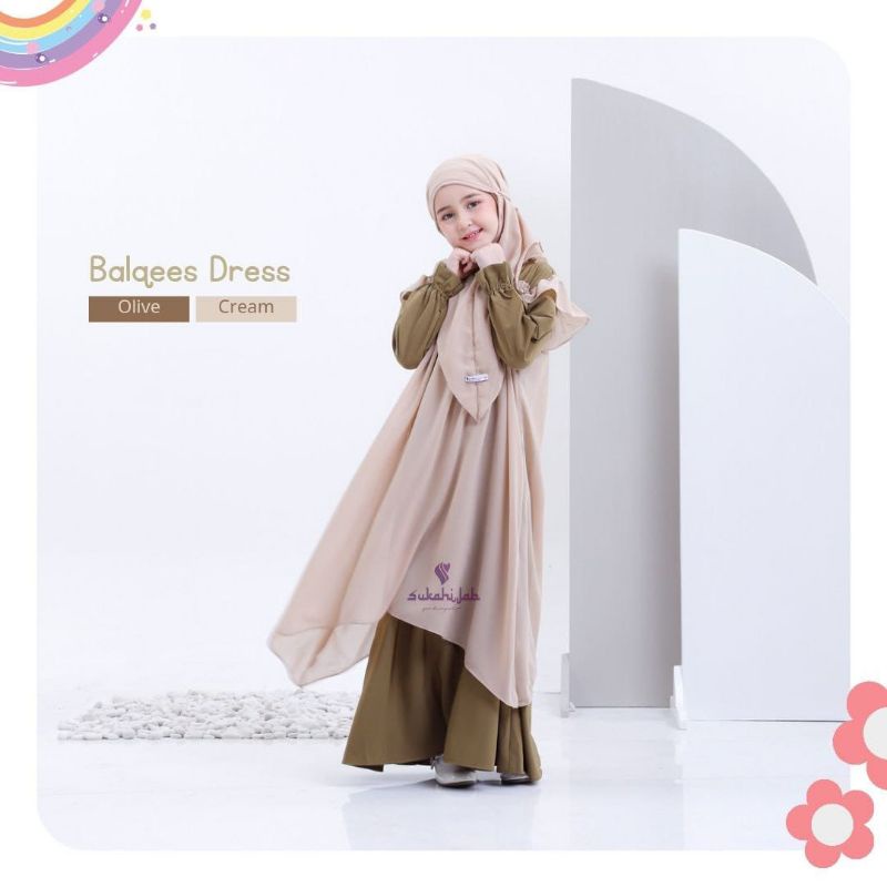 GAMIS ANAK TERBARU / BALQEES DRESS /DRESS ANAK/ BALQEES BY SUKAHIJAB