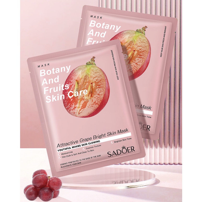 SADOER NEW Facial Sheet Masker Wajah Natural Plant Mask Botany Fruits EM027