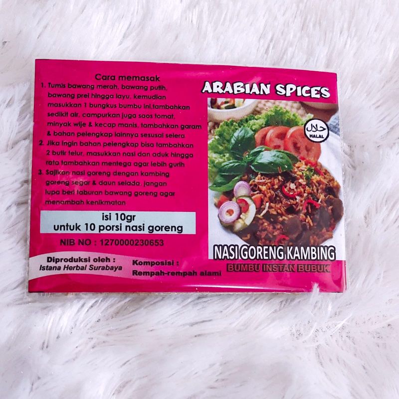 

Nasi Goreng Kambing / Bumbu Nasi Goreng Kambing / Bumbu instan bubuk Nasi Goreng Kambing / Bumbu praktis Nasi Goreng Kambing / Bumbu masak instan Nasi Goreng Kambing / Bumbu Arabian