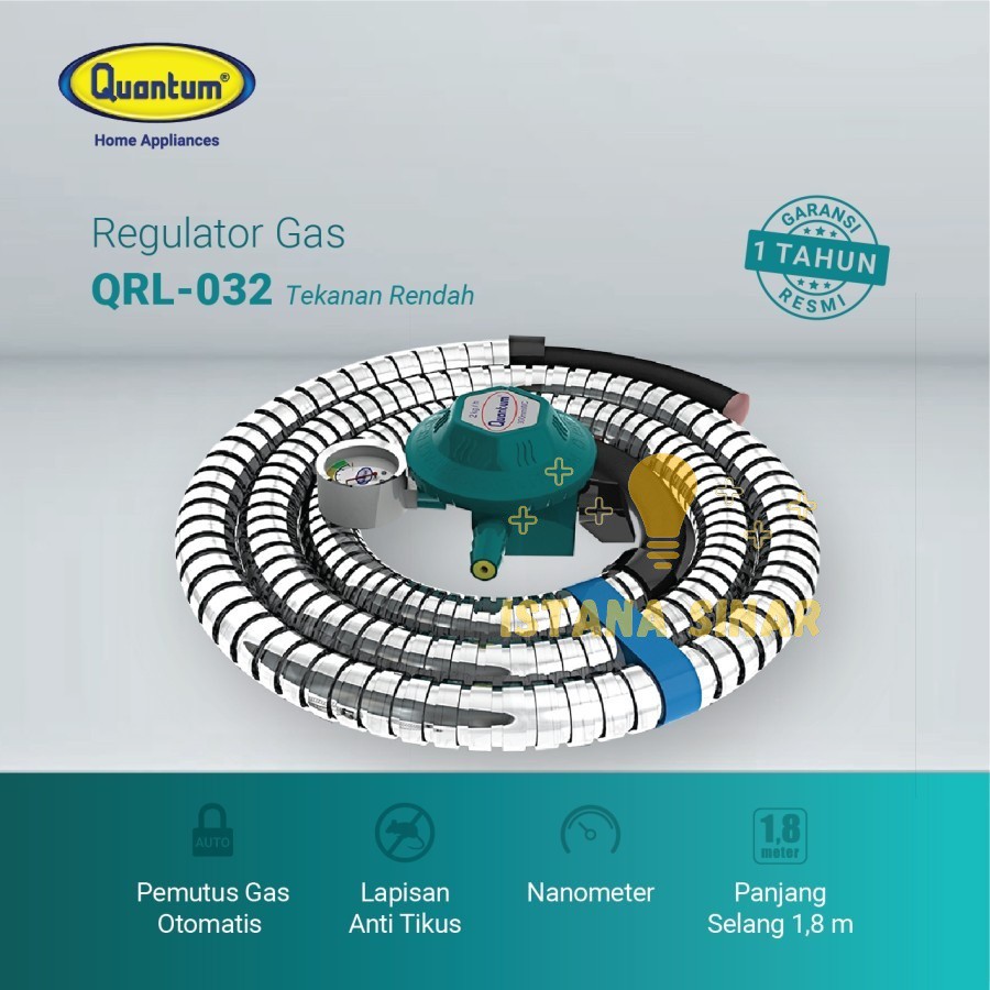 Regulator Selang Quantum Meter QRL-032, Quantum set komplit paket