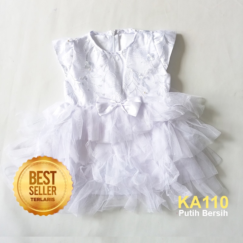 Gaun Putih Bayi Perempuan 6 12 Bulan Warna Putih Dress Baptis Aqiqah Anak Perempuan Gamis Aqiqah Bayi Baru Lahir KAA1