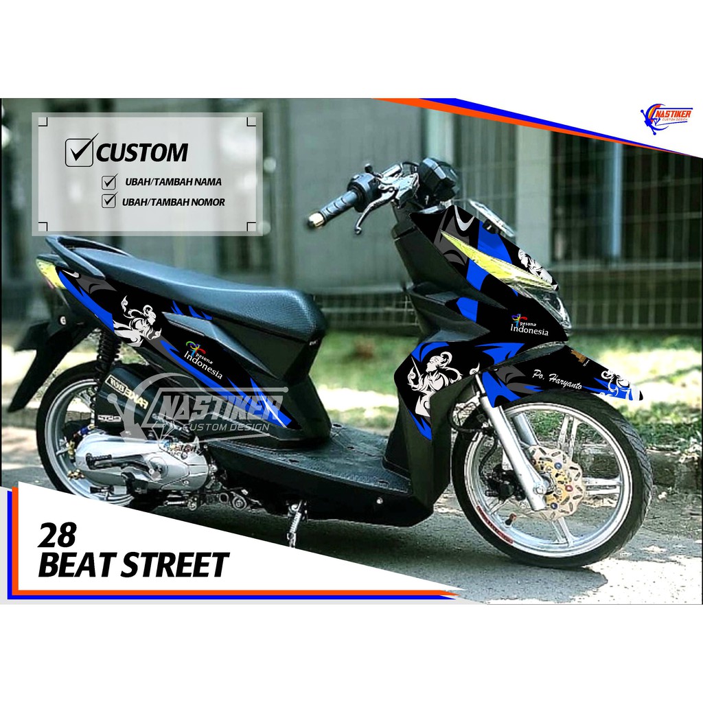 STIKER DECAL BEAT STREET LIVERY PO HARYANTO setiker beat livery desain bebas
