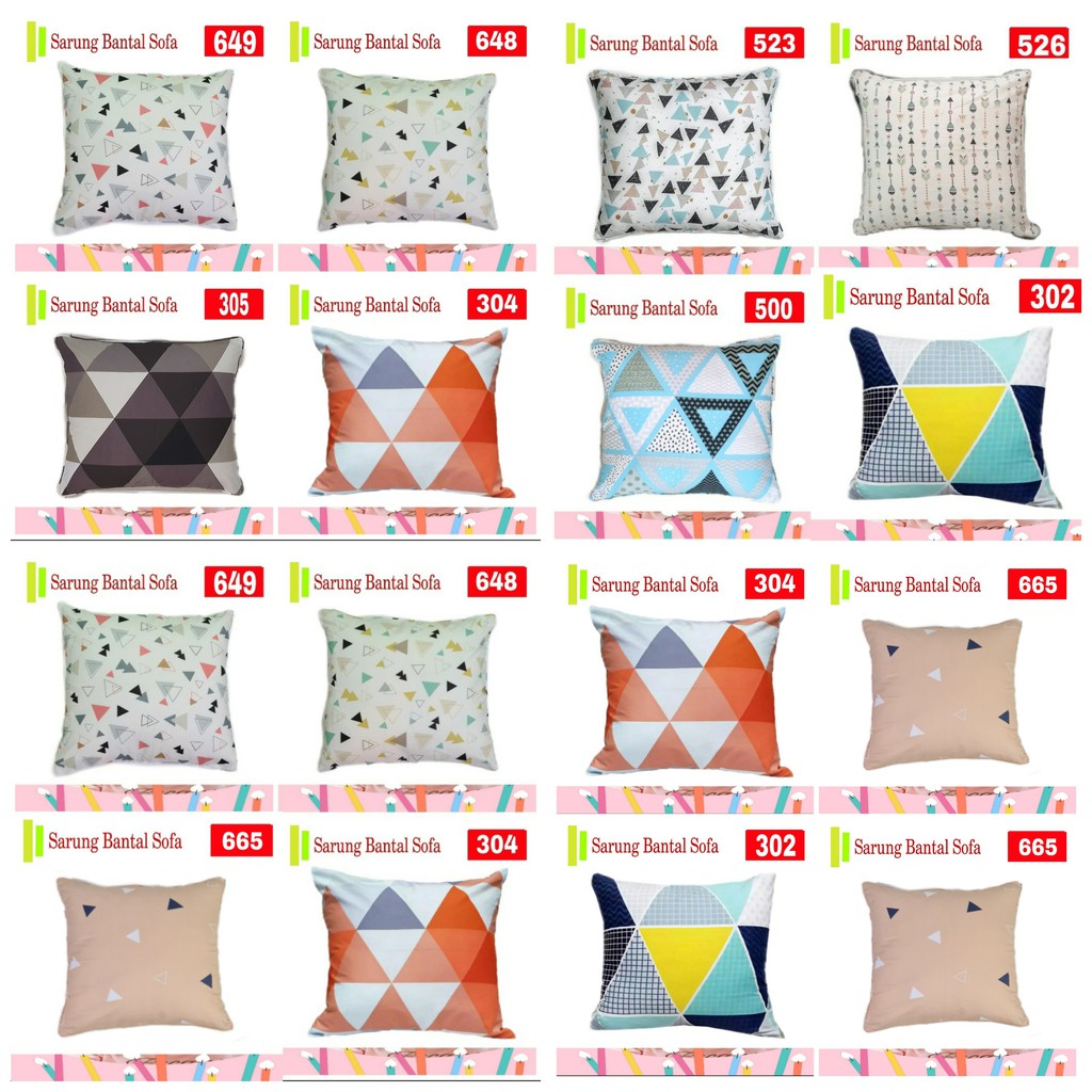 Bantal Sofa + Sarung Bantal Polos 40 x 40 cm