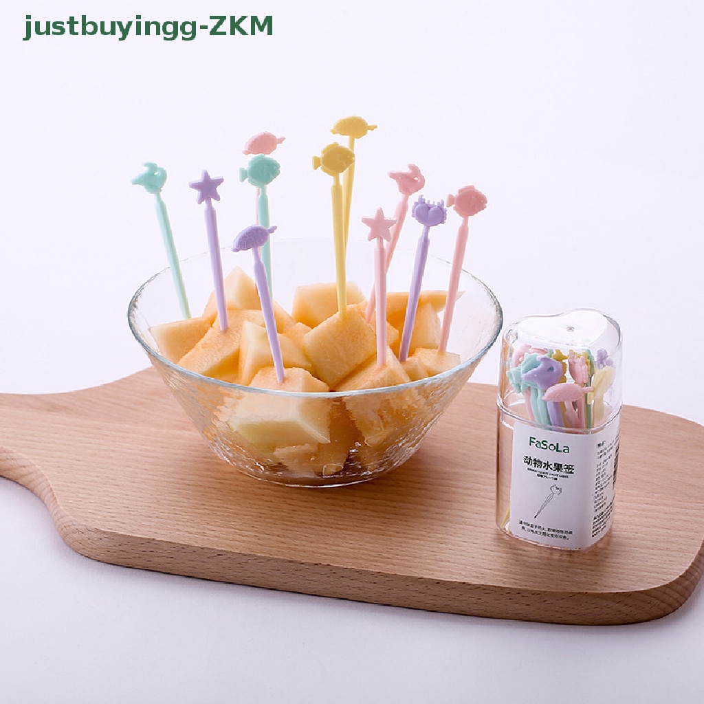 (justbuyingg) Garpu Buah / Dessert / Bento Mini Warna Permen Untuk Anak