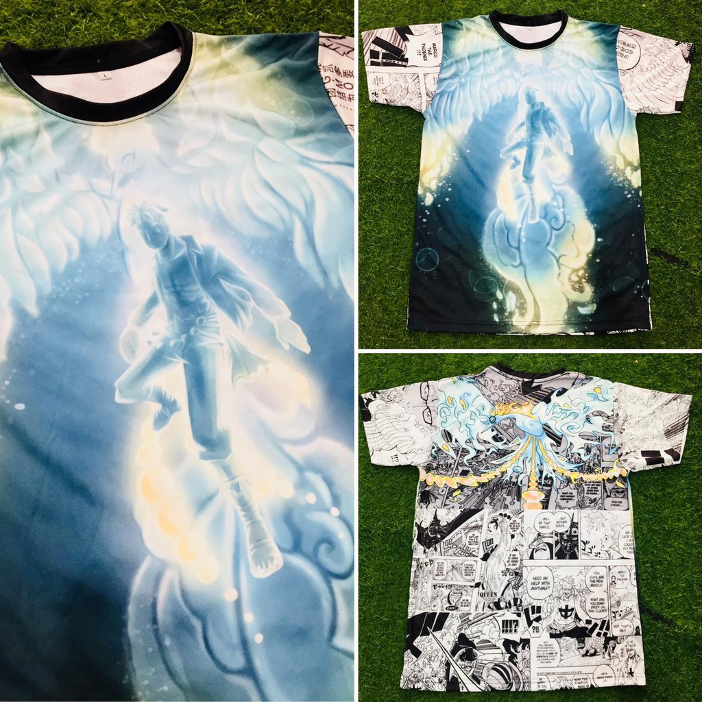 Tshirt Marco the Phoenix Onepiece Anime Manga Kaos Dryfit One Piece Nakama Mugiwara Crew Bajak Laut King of Pirates