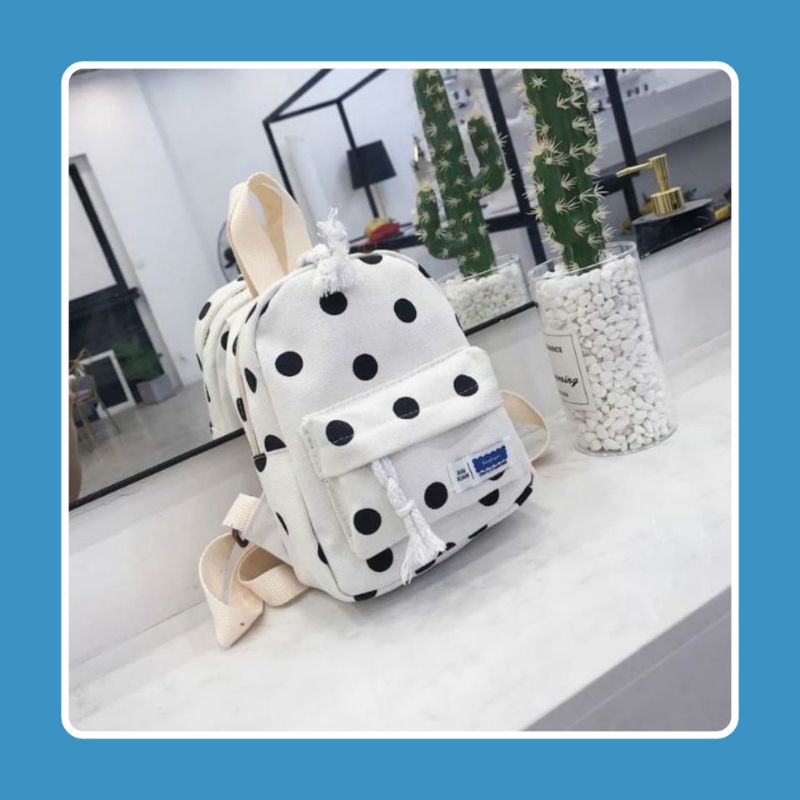 EMOEMO — Ransel mini motif Polkadot untuk anak laki-laki perempuan