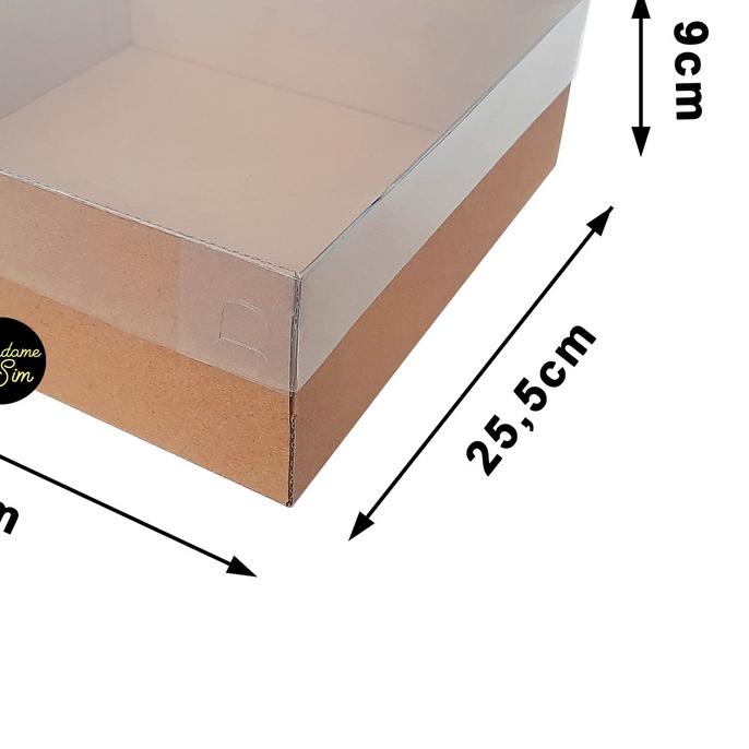 

☃ BOX MIKA - DUS KUE - KOTAK - KARDUS 25 x 25 x 9 CM (ISI : 10 PCS) ➼