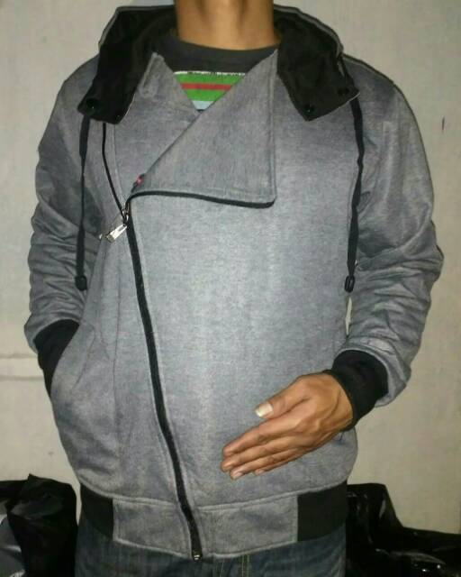 jaket harakiri style polos (hitam,abu,merah,marun,biru)