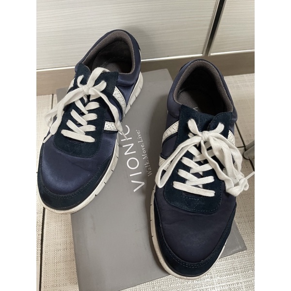 PRELOVED vionic shoes sneakers nana satin blue biru sepatu arch support kesehatan