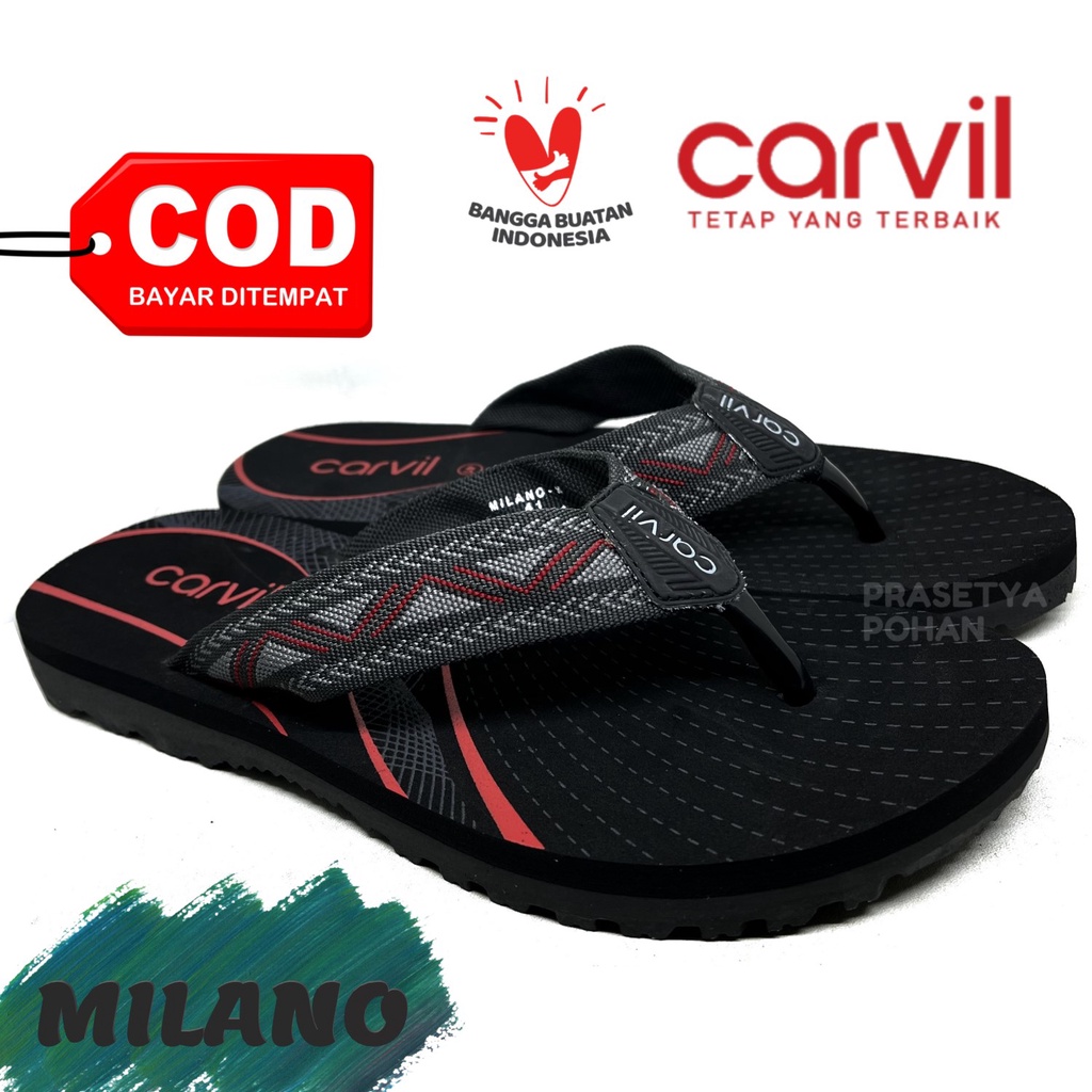 Sandal Pria Carvil Original Anti Air - Sendal Carvil Jerome