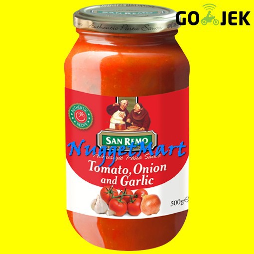 

SAN REMO PASTA SAUCE TOMATO, ONION & GARLIC 500 GR