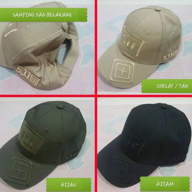 Topi 511 polos velcro