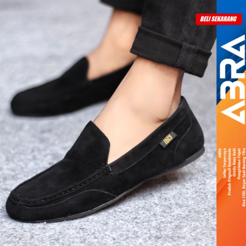 MODNE Sepatu Slip On Casual Kulit Pu Pantofel Gaya Santai Original Murah Keren Pria/Cowok