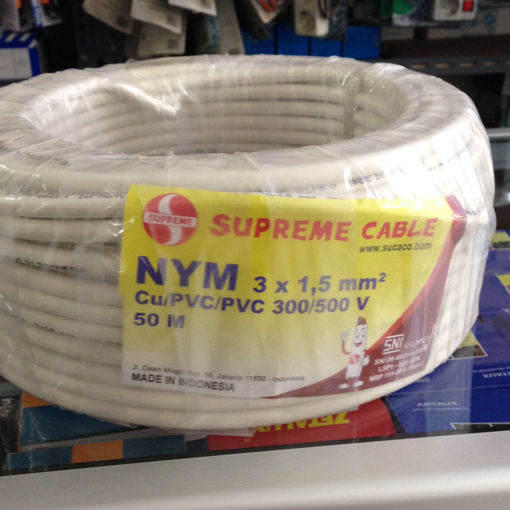 SUPREME KABEL NYM 3X1,5 mm 50M - Kabel Listrik Supreme 3x1.5 mm 50m