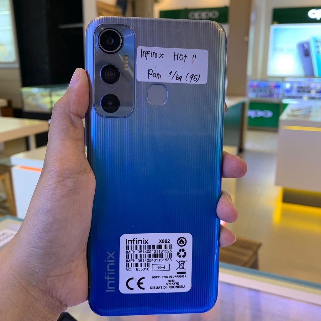 Infinix Hot 11 4/64gb Fullset - Hp Bekas Second