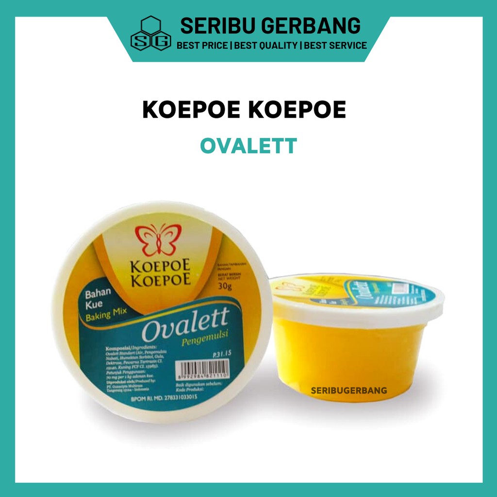 

OVALETT OVALET KOEPOE KUPU PENGEMBANG KUE EMULSIFIER PENGEMULSI 30GR