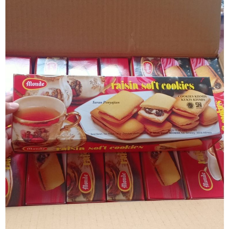 

agen distributor snack cemilan ringan biskuit monde raisin soft cookies kismis murah berkualitas