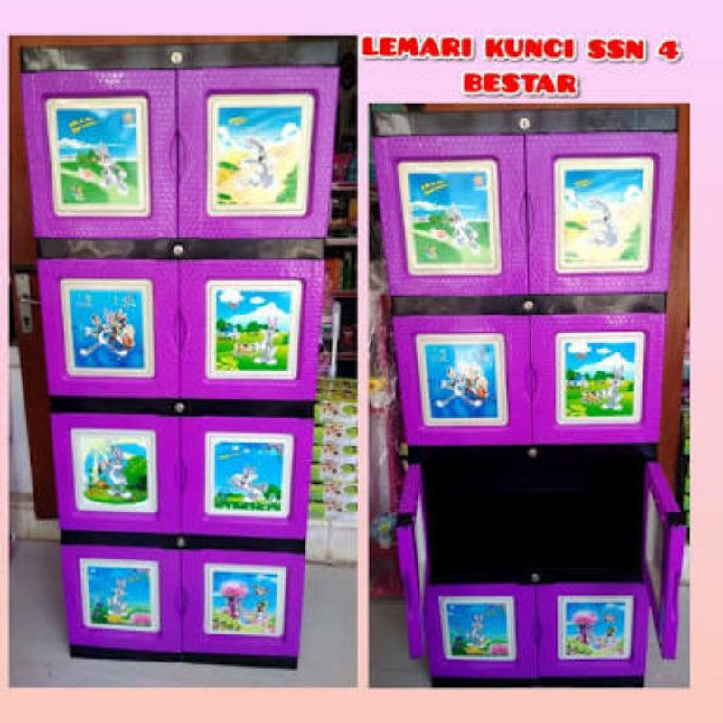 lemari plastik bestar 4 susun
