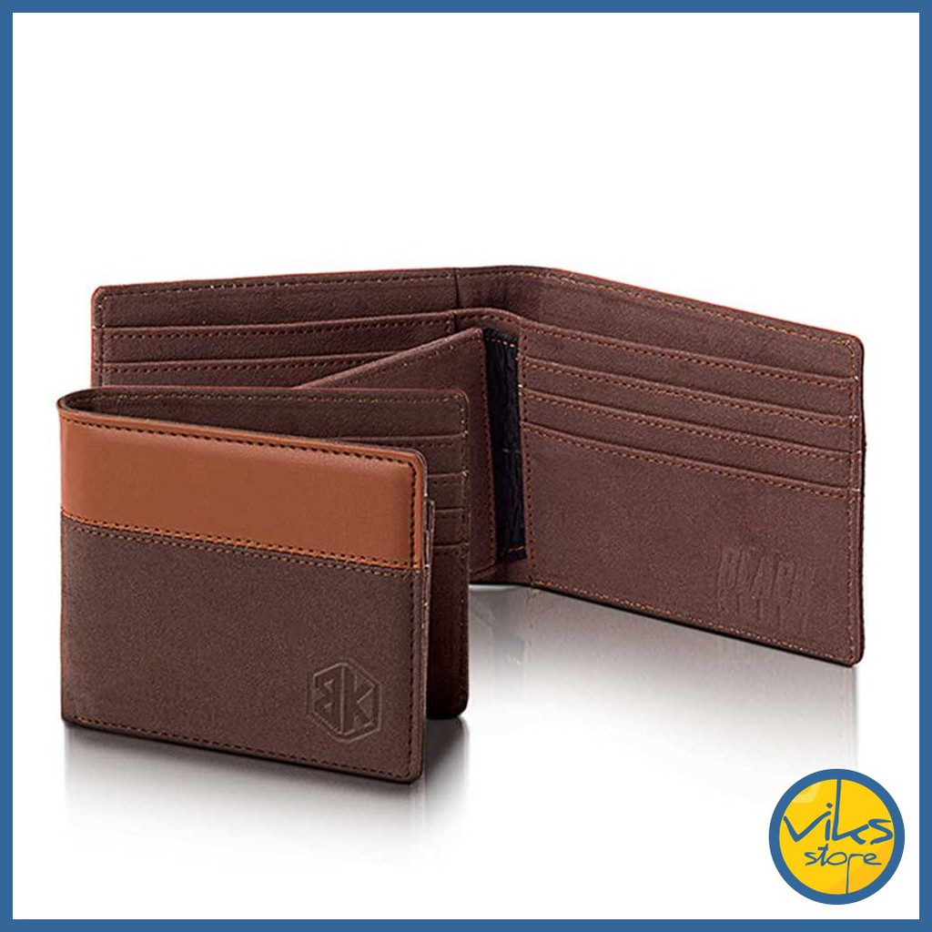 Dompet Pria Kulit Sintesis Wallet Blackkelly