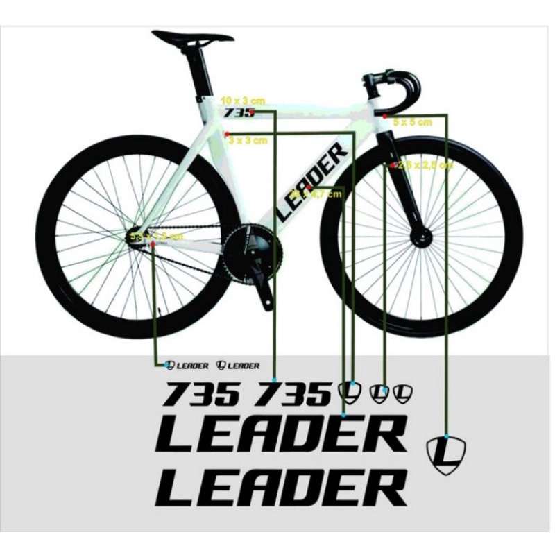 Cutting sticker sepeda roadbike fixie leader