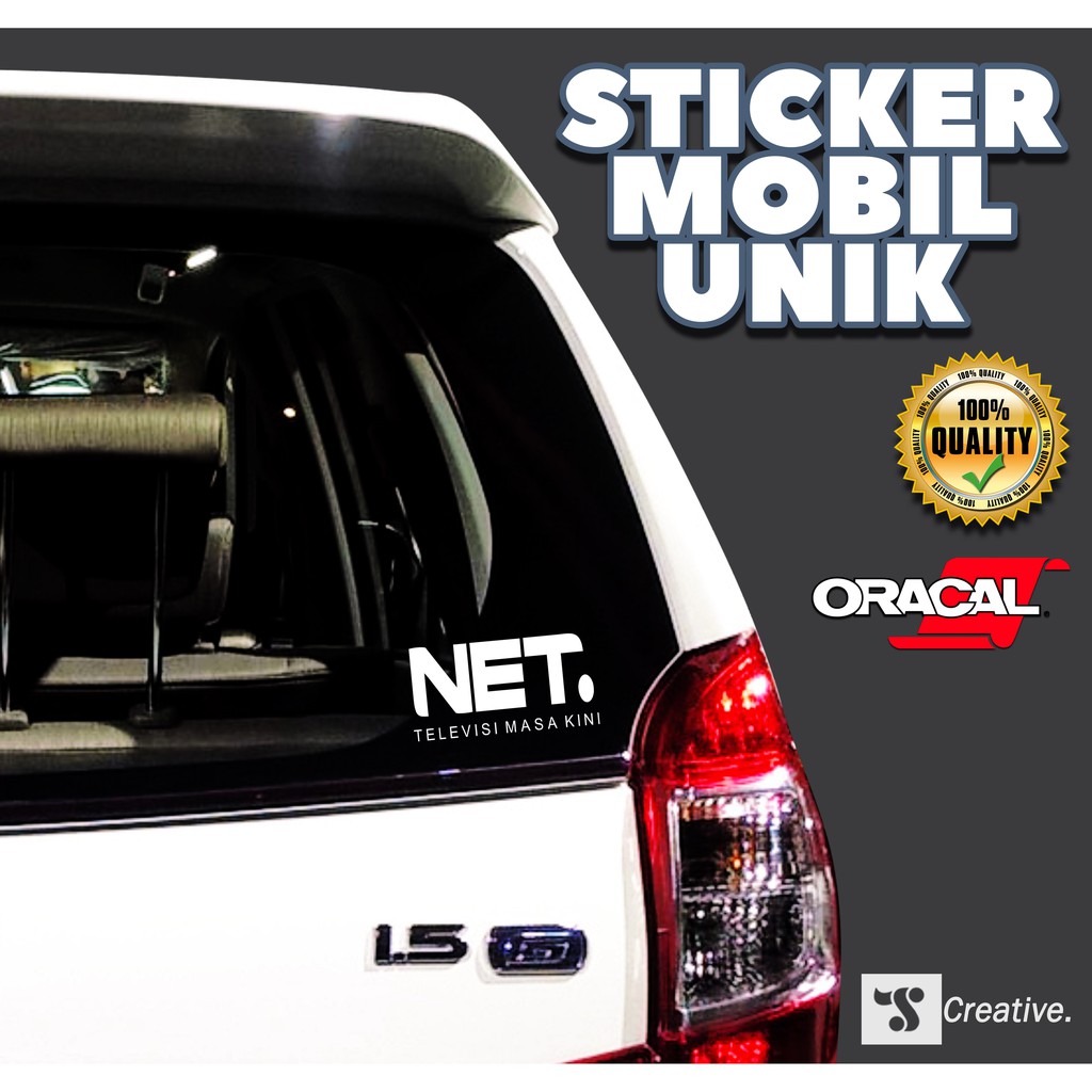 Stiker Mobil Cutting Sticker NET TV