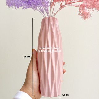 Vas Pot  Bunga  Tanaman Plastik  Plastic Diamond Flower Motif  