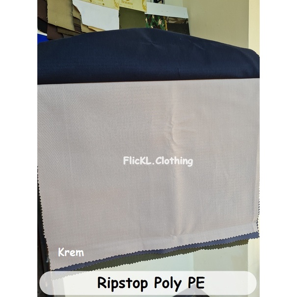 Bahan Kain Ripstop PE Polyster Ripstop Poly PE Kotak Kotak Celana Baju Kemeja Seragam