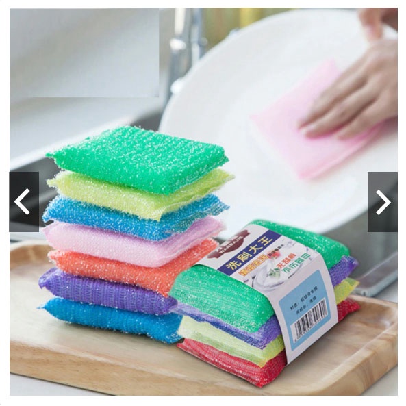 Rainbow Spons Cuci Piring Murah Warna Warni busa Efektif serbaguna Dan Halus washer Alat Pencuci