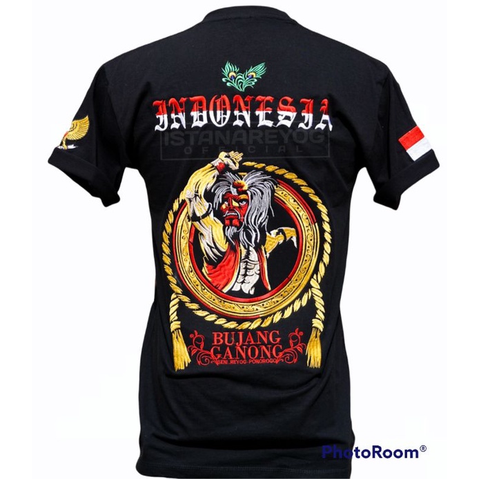 KAOS GANONG BORDIR / KAOS BUJANGGANONG / KAOS BORDIR REOG / KAOS BUDAYA