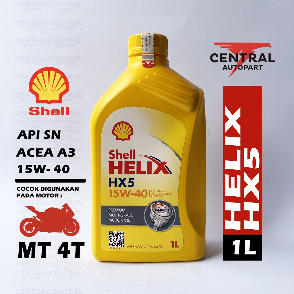 Oli Shell Helix HX5 15W-40 1L Asli Ori Lokal / Shell Helix HX6 / Shell Helix HX7 / Shell Helix HX7 Plus