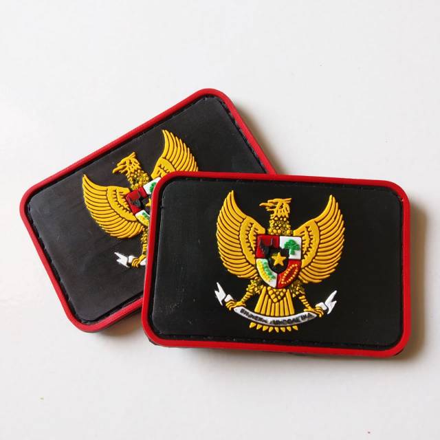 Patch rubber GARUDA INDONESIA KOTAK/tempelan karet emblem velcro