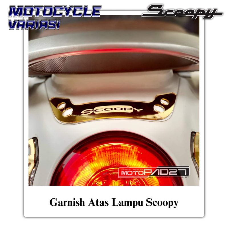 Garnish Atas Lampu Belakang Scoopy Garnis Buntut Scoopy