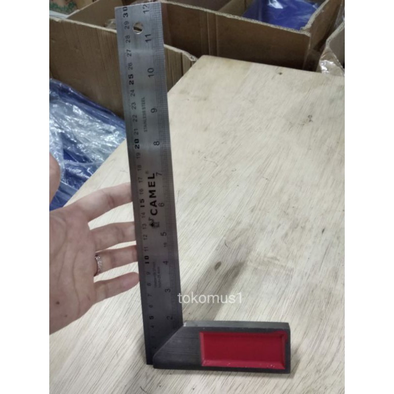 SIKU TUKANG TEBAL 12&quot; INCHI/SIKU METER 12 INCHI/PENGGARIS TUKANG 12 INCHI 30CM-IGM