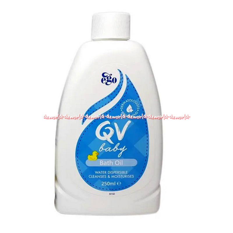 QV Baby Bath Oil 250ml Water Dispersible Cleanser &amp; Moisturizer Melembabkan Kulit Bayi Sensitif QVBaby