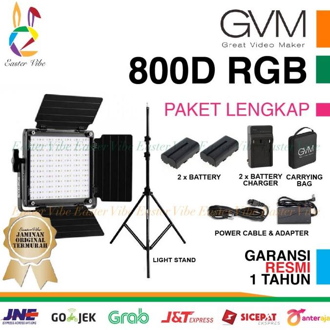 GVM 800D RGB LED UNTUK STUDIO VLOG FOTO - GVM 800 D Star Seller termurah