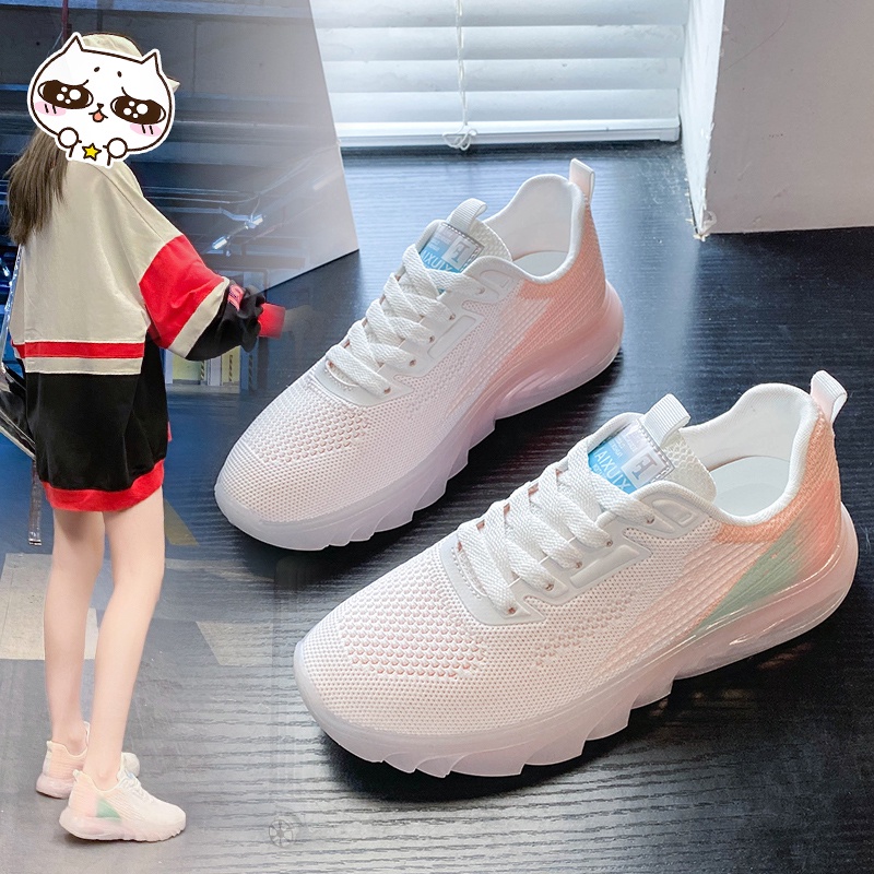 [Import] Taspopo 1020 Sepatu Sneaker Reflektif Wanita Bertali Korea Original Fashion Murah