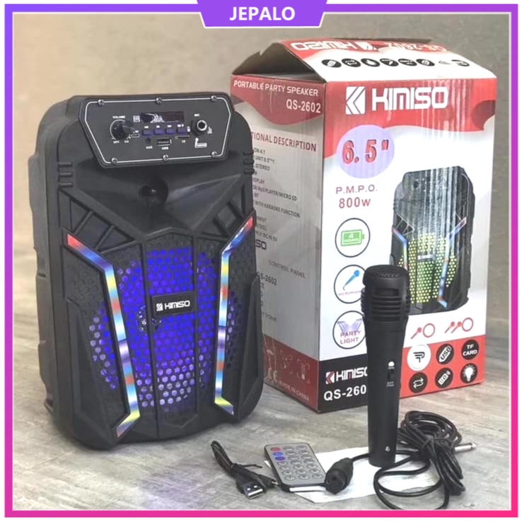 Speaker Bluetooth KMS 6.5 Inch QS 2602 Plus Mic Karaoke / spiker 6 inci / speaker kimiso 6 inchi / j