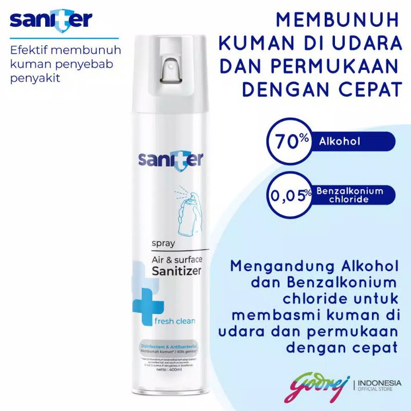 Saniter Spray Air & Surface 200ml/400ml