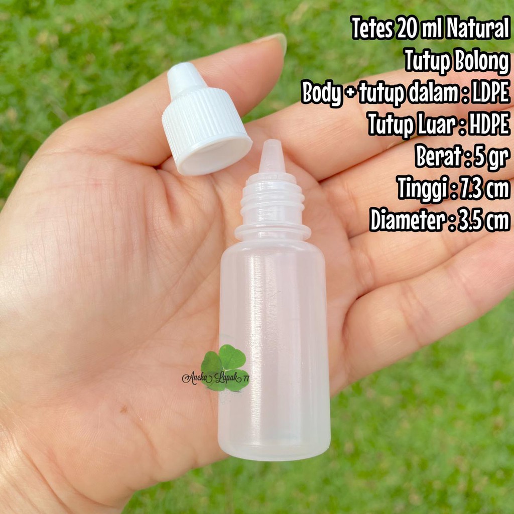 Botol Tetes 20 ml TUTUP BOLONG botol vitamin tetes essens