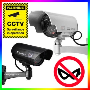 Dummy CCTV Dumy Palsu Fake Replika Kamera Tiruan Security Simulasi OUTDOOR